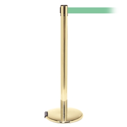 RollerPro 250, Polished Brass, Barrier with 11' Light Green Belt
