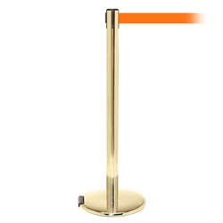RollerPro 250, Polished Brass, Barrier with 11' Orange Belt