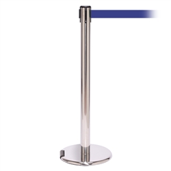 RollerPro 250, Polished Chrome, Barrier with 11' Blue Belt