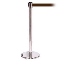 RollerPro 250, Polished Chrome, Barrier with 11' Brown Belt