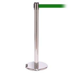 RollerPro 250, Polished Chrome, Barrier with 11' Green Belt