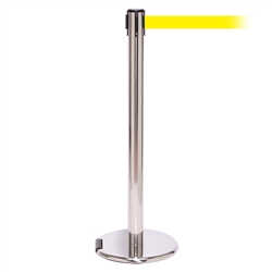 RollerPro 250, Polished Chrome, Barrier with 11' Yellow Belt