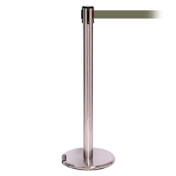 RollerPro 250, Satin Chrome, Barrier with 11' Olive Green Belt