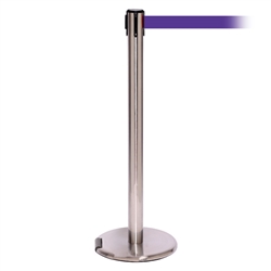 RollerPro 250, Satin Chrome, Barrier with 11' Purple Belt