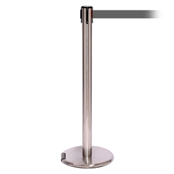 RollerPro 250, Satin Stainless, Barrier with 11' Gray Belt