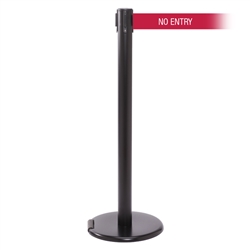 RollerPro 250 Xtra, Black, Barrier with 3" wide 11' NO ENTRY Belt
