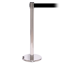 RollerPro 250 Xtra, Polished Chrome, Barrier with 3" wide 11' Black Belt