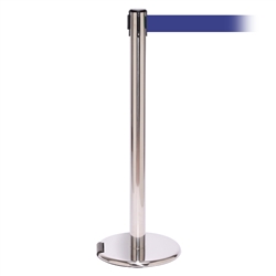 RollerPro 250 Xtra, Polished Chrome, Barrier with 3" wide 11' Blue Belt