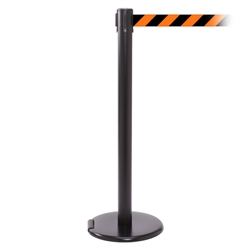 RollerPro 300, Black, Barrier with 16' Orange/Black Diagonal Belt