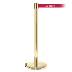 RollerPro 300, Polished Brass, Barrier with 16' NO ENTRY Belt