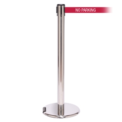 RollerPro 300, Polished Chrome, Barrier with 16' NO PARKING Belt