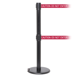 RollerPro 300 Twin, Black, Barrier with double 16' CAUTION-DO NOT ENTER - RED Belt