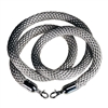 Museum Barrier Rope, Grey Elegant Braided Rope, 1" diam. (717)