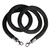 Museum Barrier Rope, Black Elegant Braided Rope, 1" diam. (718)