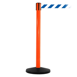 SafetyMaster 450, Orange, Barrier with 11' Blue/White Diagonal Belt