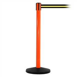 SafetyMaster 450, Orange, Barrier with 11' Black/Yellow Stripe Belt