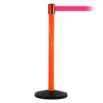 SafetyMaster 450, Orange, Barrier with 11' Fluorescent Pink Belt