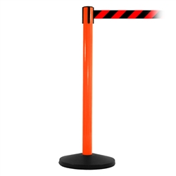 SafetyMaster 450, Orange, Barrier with 11' Red/Black Diagonal Belt