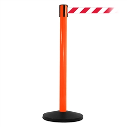 SafetyMaster 450, Orange, Barrier with 11' Red/White Diagonal Belt