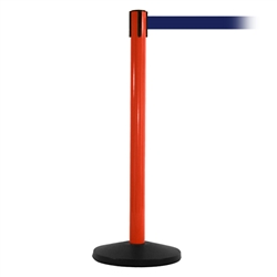 SafetyMaster 450, Red, Barrier with 11' Navy Blue Belt