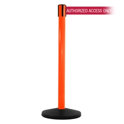SafetyMaster 450 Xtra, Orange, Barrier with 3" wide 11' AUTHORIZED ACCESS ONLY - RED Belt