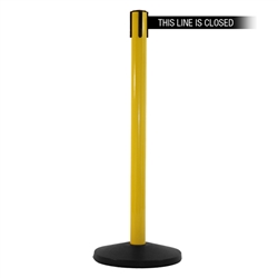 SafetyMaster 450, Yellow, Barrier with 11' THIS LINE IS CLOSED Belt