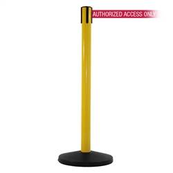 SafetyMaster 450, Yellow, Barrier with 11' AUTHORIZED ACCESS ONLY - RED Belt