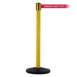 SafetyMaster 450, Yellow, Barrier with 11' DANGER-KEEP OUT - RED Belt