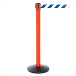 SafetyPro 250, Orange, Barrier with 11' Blue/White Diagonal Belt