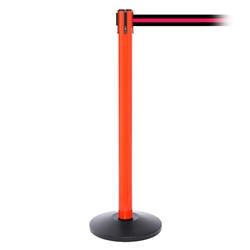 SafetyPro 250, Orange, Barrier with 11' Black/Red Stripe Belt