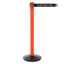 SafetyPro 250, Orange, Barrier with 11' PLEASE WAIT HERE Belt