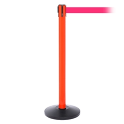 SafetyPro 250, Orange, Barrier with 11' Fluorescent Pink Belt