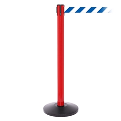 SafetyPro 250, Red, Barrier with 11' Blue/White Diagonal Belt