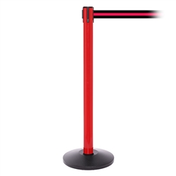 SafetyPro 250, Red, Barrier with 11' Black/Red Stripe Belt