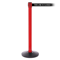SafetyPro 250, Red, Barrier with 11' THIS LINE IS CLOSED Belt