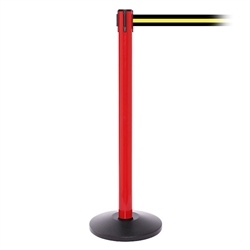 SafetyPro 250, Red, Barrier with 11' Black/Yellow Stripe Belt