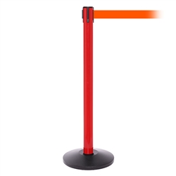 SafetyPro 250, Red, Barrier with 11' Fluorescent Orange Belt