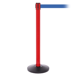 SafetyPro 250, Red, Barrier with 11' Light Blue Belt