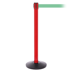 SafetyPro 250, Red, Barrier with 11' Light Green Belt