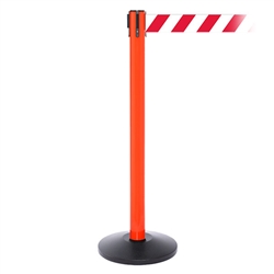 SafetyPro 250 Xtra, Orange, Barrier with 3" wide 11' Red/White Diagonal Belt