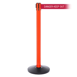 SafetyPro 250 Xtra, Orange, Barrier with 3" wide 11' DANGER-KEEP OUT - RED Belt