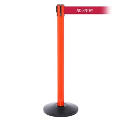 SafetyPro 250 Xtra, Orange, Barrier with 3" wide 11' NO ENTRY Belt