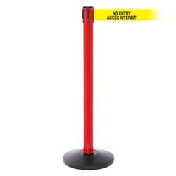 SafetyPro 250 Xtra, Red, Barrier with 3" wide 11' ACCES INTERDIT Belt