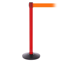 SafetyPro 250 Xtra, Red, Barrier with 3" wide 11' Orange Belt