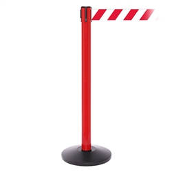 SafetyPro 250 Xtra, Red, Barrier with 3" wide 11' Red/White Diagonal Belt