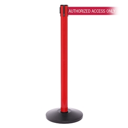 SafetyPro 250 Xtra, Red, Barrier with 3" wide 11' AUTHORIZED ACCESS ONLY - RED Belt