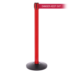 SafetyPro 250 Xtra, Red, Barrier with 3" wide 11' DANGER-KEEP OUT - RED Belt