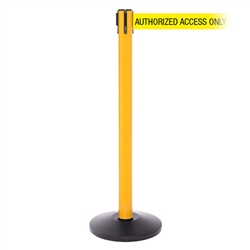SafetyPro 250 Xtra, Yellow, Barrier with 3" wide 11' AUTHORIZED ACCESS ONLY Belt
