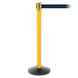 SafetyPro 250, Yellow, Barrier with 11' Black/Blue Stripe Belt