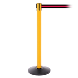 SafetyPro 250, Yellow, Barrier with 11' Black/Red Stripe Belt